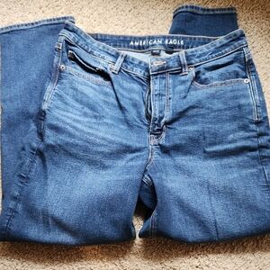 American Eagle Outfitters Women's Classic Blue Straight Leg Jeans